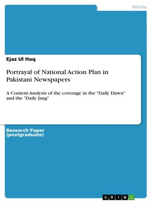 cover image of Portrayal of National Action Plan in Pakistani Newspapers